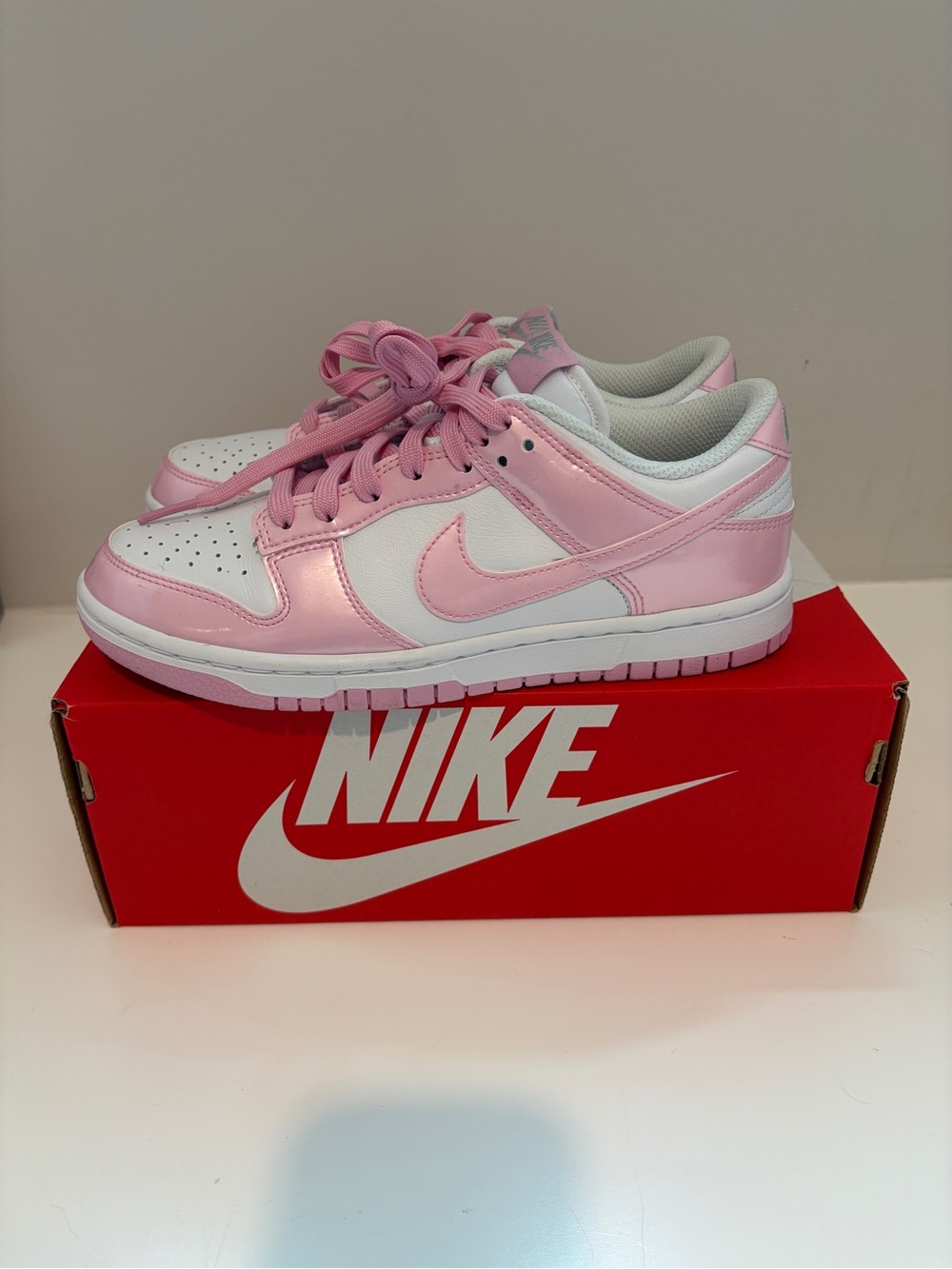 Nike Women’s Low-Top Sneakers in Pink and White